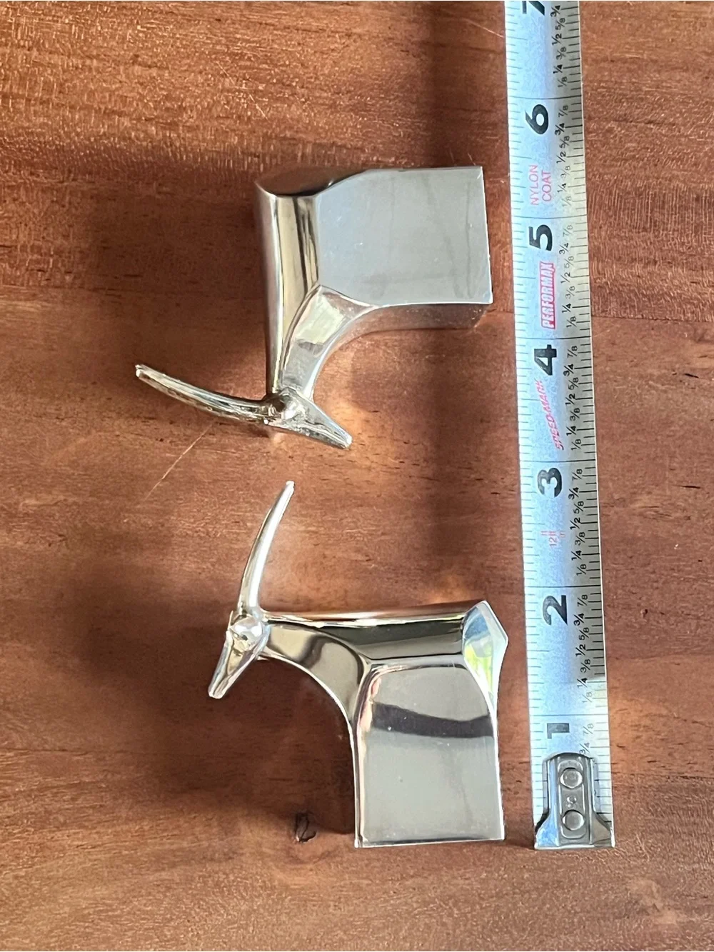 Dansk Designs Japan Safari Gazelle Silver plate Paperweights set of 2 vintage